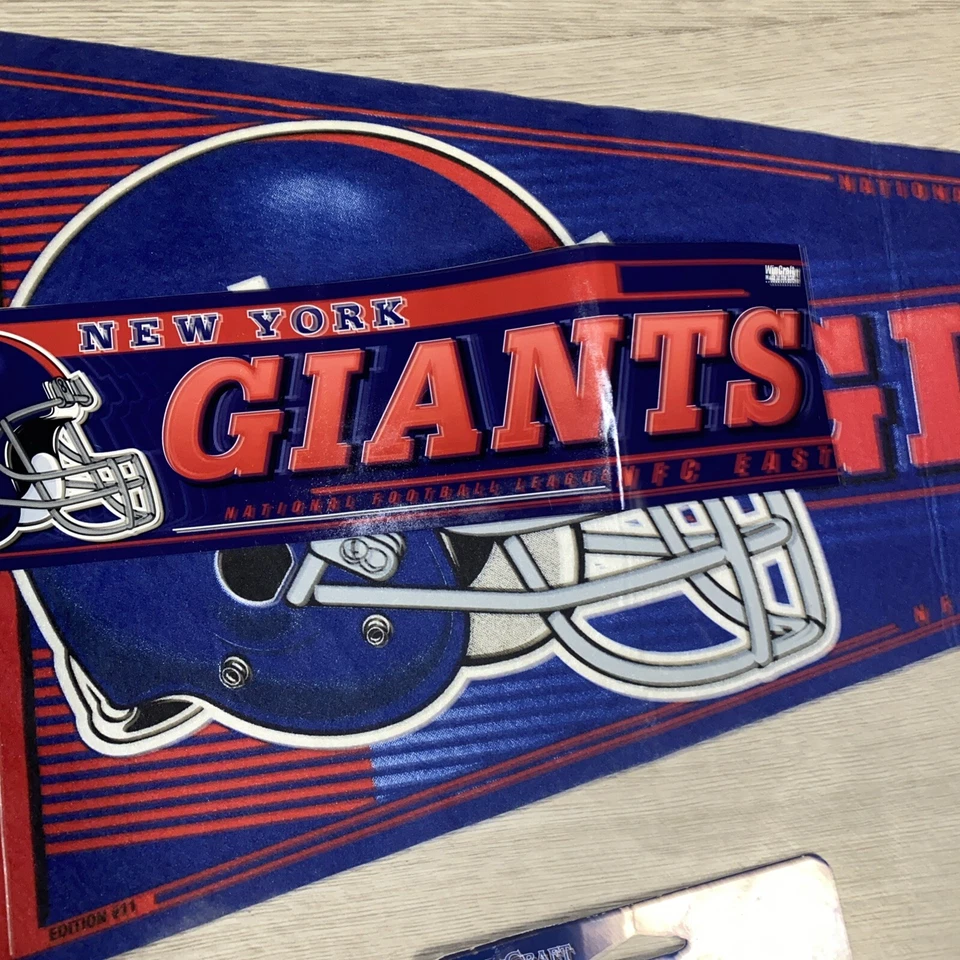 LOT 6 VINTAGE NEW YORK PENNANTS flag banner NFL NBA MLB NHL Knicks Jets Giants - Image 4 of 4