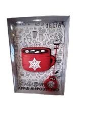Red Snowflake Case Cover For Apple AirPods Pro Anti Lost Keyring Anti Shock