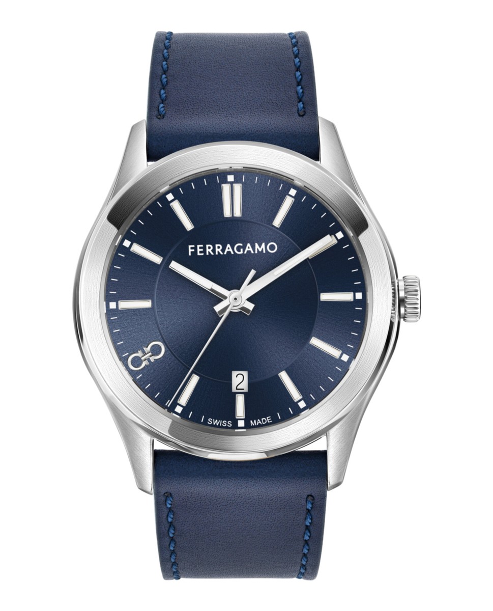 Ferragamo Mens Ferragamo Classic Stainless Steel 42mm Strap