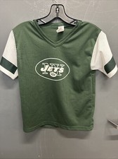 Youth Mesh Green And Black Short Sleeve Jet’s Football Jersey