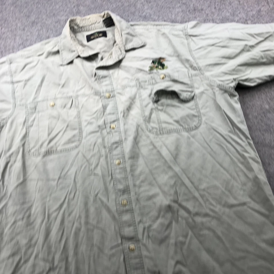 RedHead Shirt Mens XL Green Embroidered Bass Fishing Utility Button Up Outdoors - Image 3 of 4