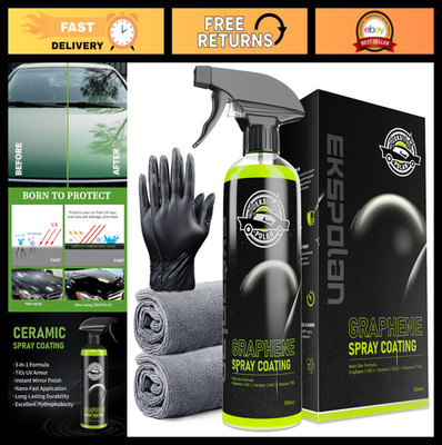 Graphene Ceramic Coating Spray 16.9oz - UV Protection, 3-in-1 Car Wax, Waterless