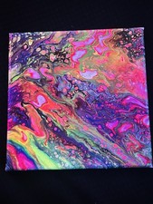 8x8 Acrylic Pour Painting