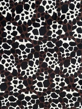 Cheetah Jungle Leopard Spots Animal Print Fabric 4 YARDS LOT Cotton Brown Black