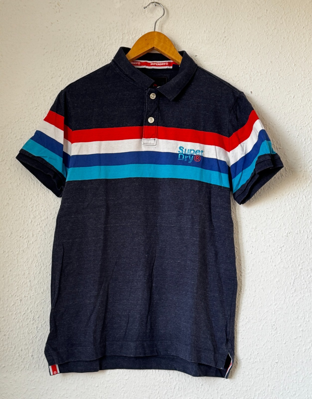 Superdry International Vacation Stripe Polo Shirt - Navy/Multi image 6
