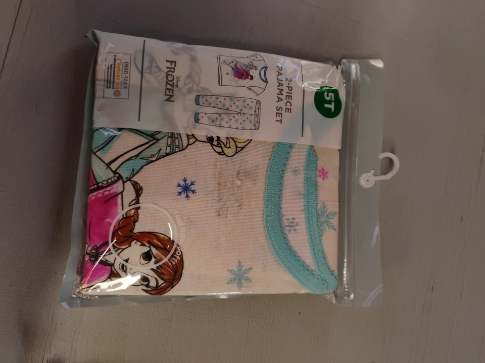 Conjunto de ropa de dormir de manga larga Frozen para niñas Disney Anna Elsa pijamas, ropa de dormir para niñas Foto 4 de 4