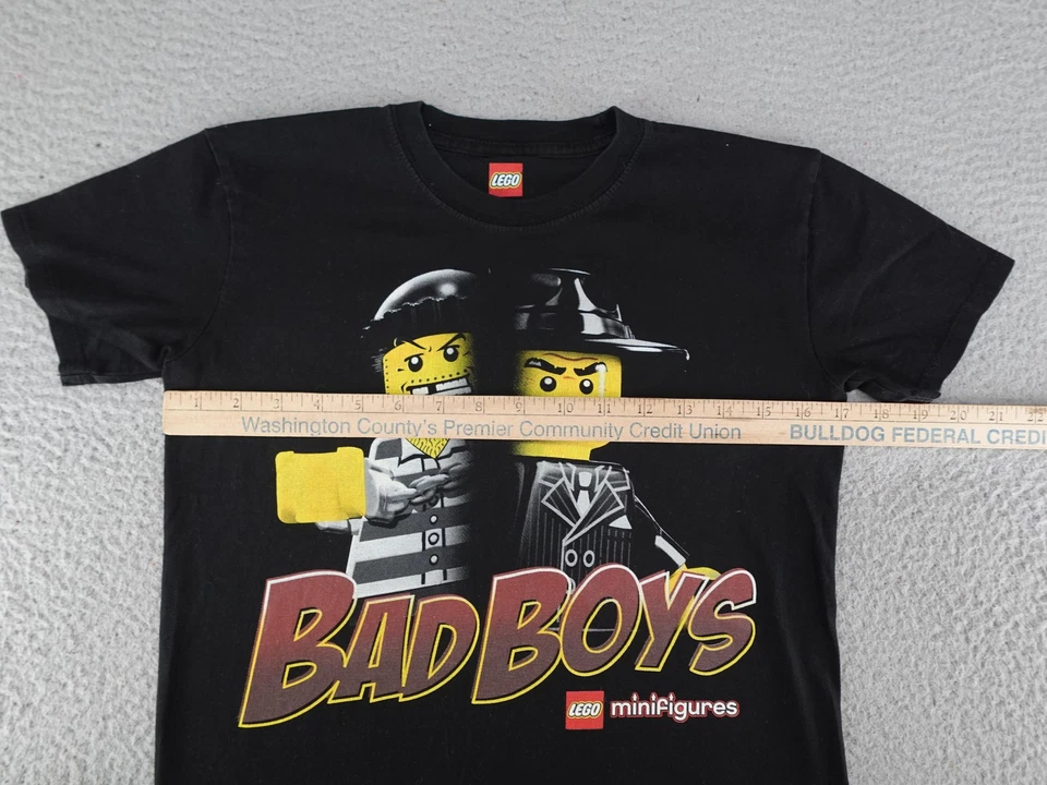 LEGO минифигурки рубашка молодежи 10/12 черный плохой мальчиков графический футболка Kids 2014 хлопок - Изображение 4 из 4