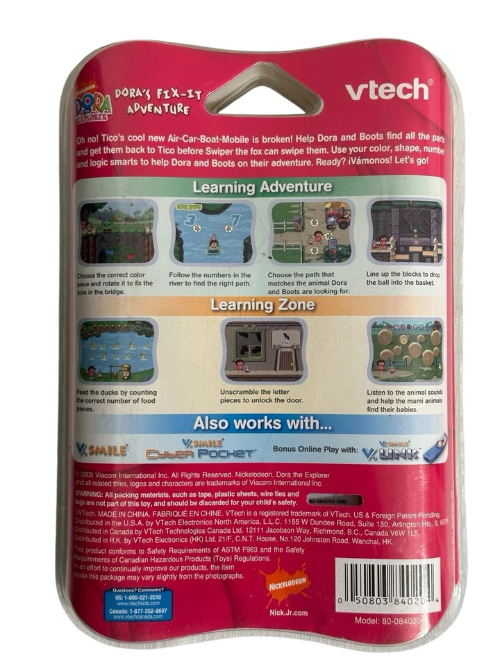 Lot of 4 V-TECH V.Smile Motion Games Little Einsteins Winnie The Pooh Shrek Dora - Image 4 of 4