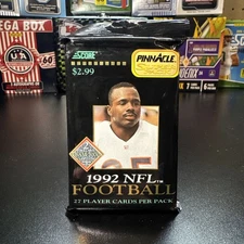 1992 Pinnacle Super Pack Football Jumbo pack 27 cards each Factory Sealed Box