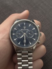 Maserati Italian style   Men's Stainless Steel Watch Blue Dial Calender 