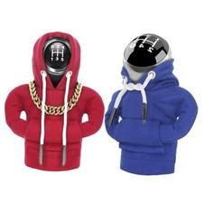 Car Shift Knob Hoodie, Funny Gear Shift Cover, Mini Hoodie for Car Blue  Red