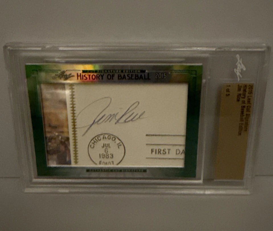 2015 Leaf Cut Signature History of Baseball Jim Rice Auto HOF 1/5 - Image 2 of 3