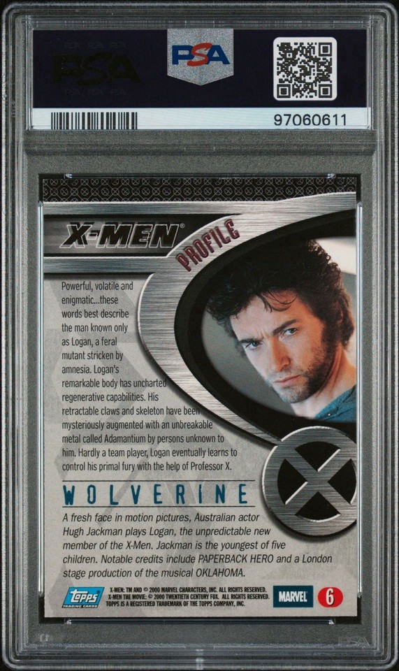 2000 Topps Marvel X-Men Movie #6 - Wolverine Rookie - PSA 10 | eBay
