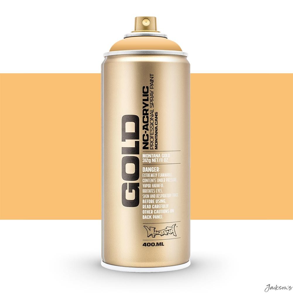 Montana Gold Spray Paint Acrylic Lacquer 400ml Cream Orange Opaque