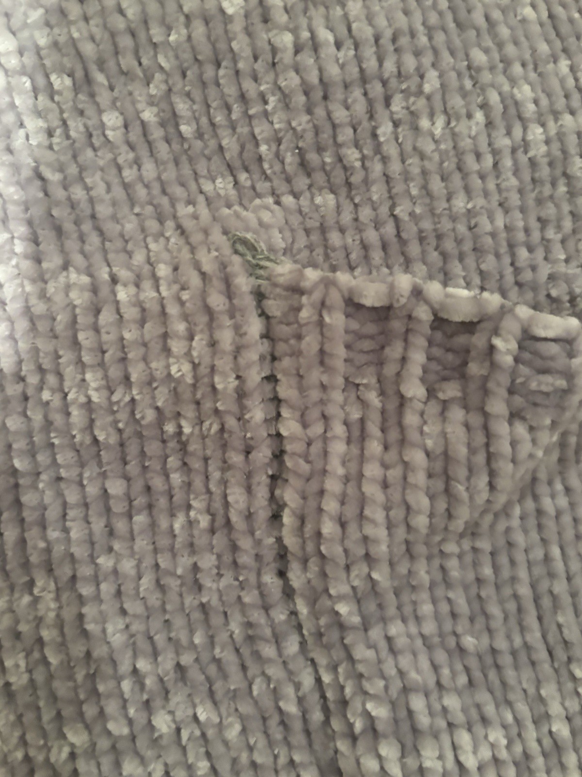 Vintage House of Sienna Chenille Sweater - Size Medium - Gray Cropped Pullover image 2