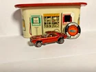 redline hot wheels Custom Camaro (Red) w/ white interior NBR, & button