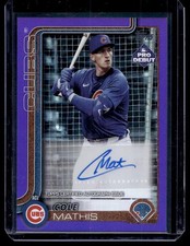 2025 Topps Pro Debut #PD-43 Cole Mathis Base Autographs Purple Foil #/299