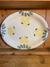 Poole Pottery 14.5" Oval Platter Dorset Fruit Vintage Pears Hand Painted VGC