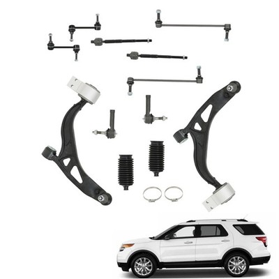 Front Lower Control Arm Ball Joint Tie Rod End Kit for Explorer 2011-2017