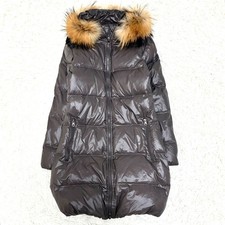 DUVETICA KAPPA Down Jacket 2way Polyester Fur Down Coat Purple 38 Authentic