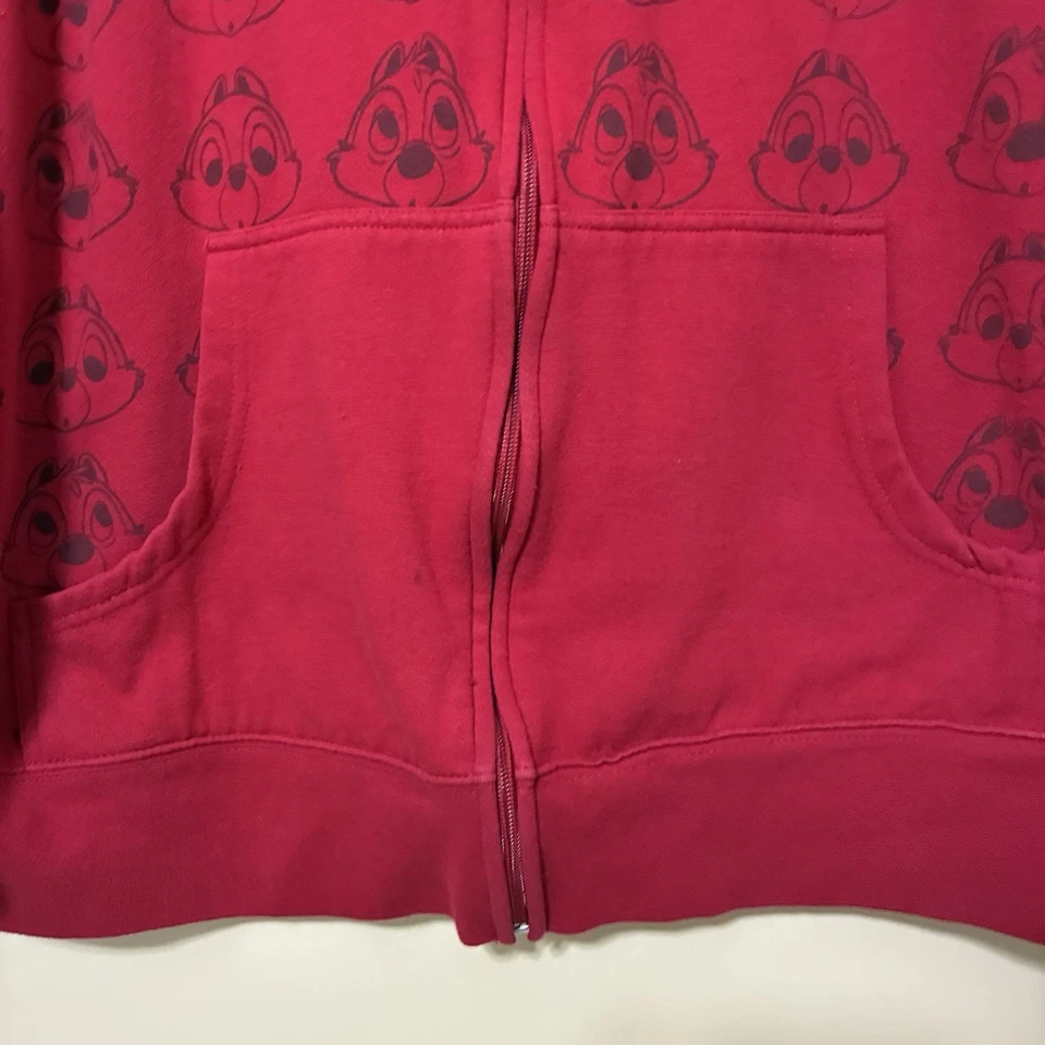 Vintage Disney Chip N’ Dale Full Zip Hooded Sweatshirt Women’s 3X Totally Nuts - Image 4 of 4