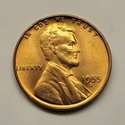 Lincoln Wheat Small Cent 1955-D RD Bronze Denver Uncirculated US Coin
