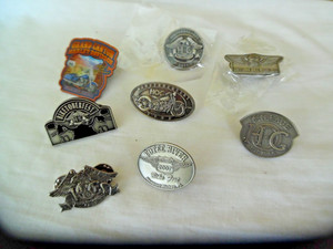 Harley Davidson etc Assorted Pins Hog Bike Week Lot