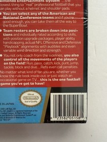 NES Nintendo NFL: NATIONAL FOOTBALL LEAGUE NEW Sealed