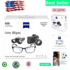 Individually Wrapped Lens Cleaning Wipes - 600 Unscented Wipes for Travel