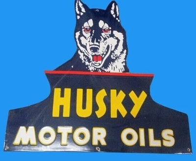 #ad #ad PORCELIAN HUSKY ENAMEL SIGN SIZE 24X16 INCHES $279.99