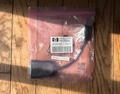 HP Hewlett Packard DisplayPort to DVI-D Cable Adapter | 481409-002 | 7.5in