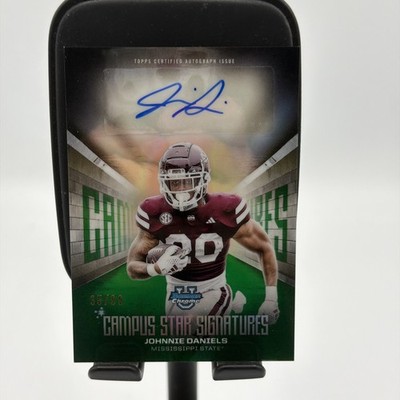 Johnnie Daniels Green Auto /99 Campus Stars Signatures 2025 Bowman Chrome U
