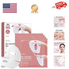 -Collagen Real Deep Mask, Overnight Hydrating Face Mask with Hyaluronic Acid,...