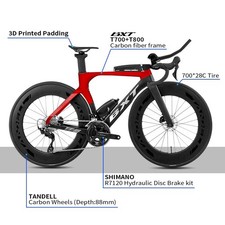 BXT Carbon TT Bicycle 700C Light Weight Time Triathlon Bike Aero Shimano R7120
