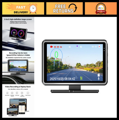 Universal GPS Speedometer HUD Display, Dash Cam DVR, GPS Tracking & Replay 3-in-