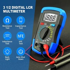 Digital Multimeter Capacity LCR Meter Inductance Capacitance Ohm Meter HFE Test
