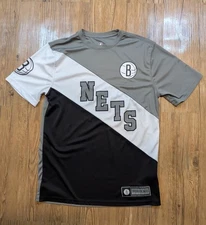 Ultra Brooklyn Nets Men's Small Rare Jersey With Sleeve Gray And White B30