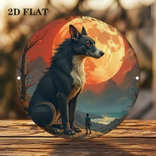 Halloween Ghosts & Skulls Round Aluminum Art - Gothic Party Decor