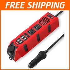 200W Car Power Inverter with Dual AC Outlets  4 USB Ports