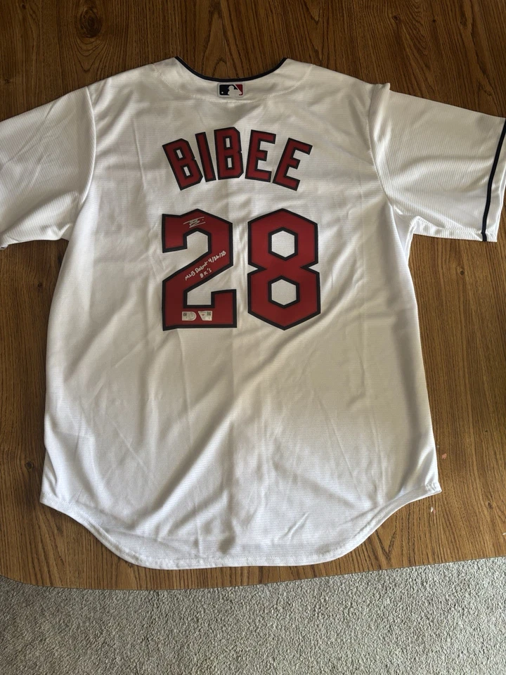 Tanner Bibee Under Wraps Autographed Jersey With Inscribed MLB Debut And 8 K’s - Image 2 of 4