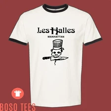 Les Halles Manhattan Restaurant Men's Ringer Black Size S-3XL