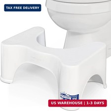 The Original Bathroom Toilet Stool Height, White, 9 Inch Pack of
