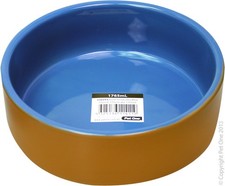 Pet One Terracotta Glazed Bowl Blue 19.6cm 1795ml 20293