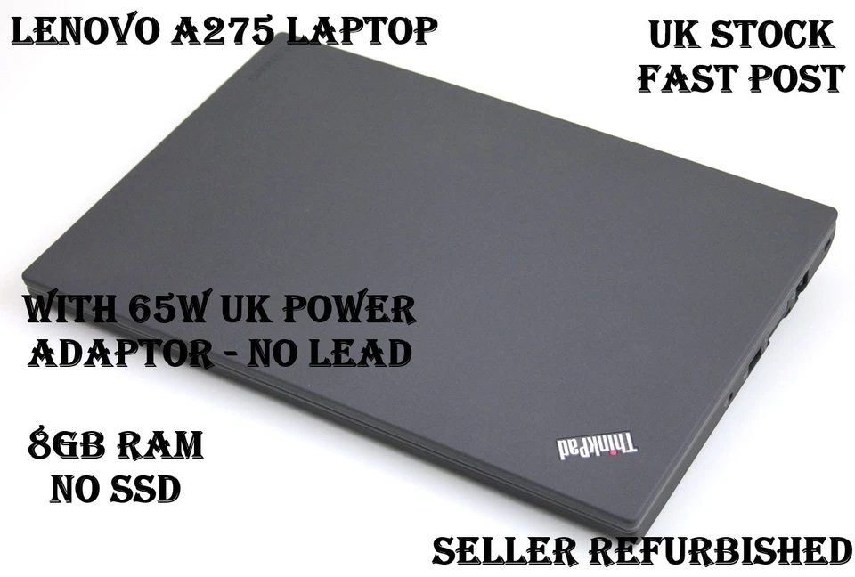 Lenovo Thinkpad A275 AMD Pro A10-9700B R7 8GB DDR4 No SSD Webcam HDMI Laptop UK - Image 2 of 4