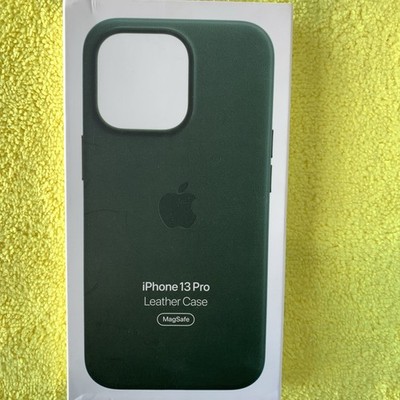 Apple Leather Case with MagSafe for iPhone 13 Pro- Olive Green