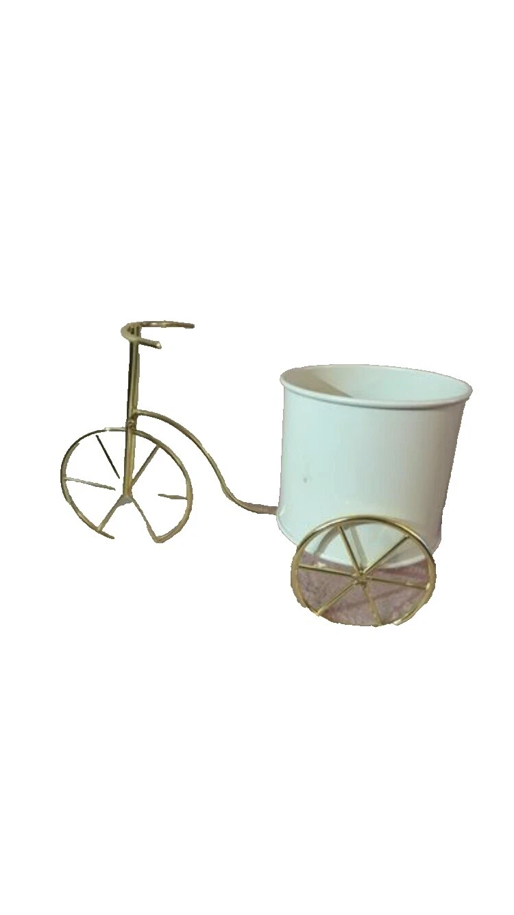 Soportes para plantas de metal blanco