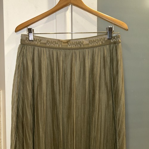 DKNY Women’s Logo Waistband Mesh Midi Skirt M - Picture 6 of 8