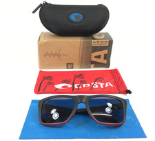 Costa Sunglasses Mainsail 06S9107 910702 Matte Black Red w/ Gray Polarized 580P