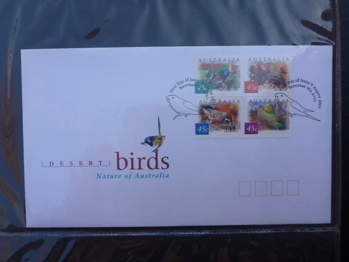 AUSTRALIA 2001 Desert Birds Set 4 Stamps First Day Cover