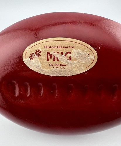 USC Trojans Fused Glass College Football Shaped Shallow Bowl Trinket Dish - Picture 7 of 14